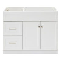Bradford 42-inch White base cabinet on white back ground front view main image