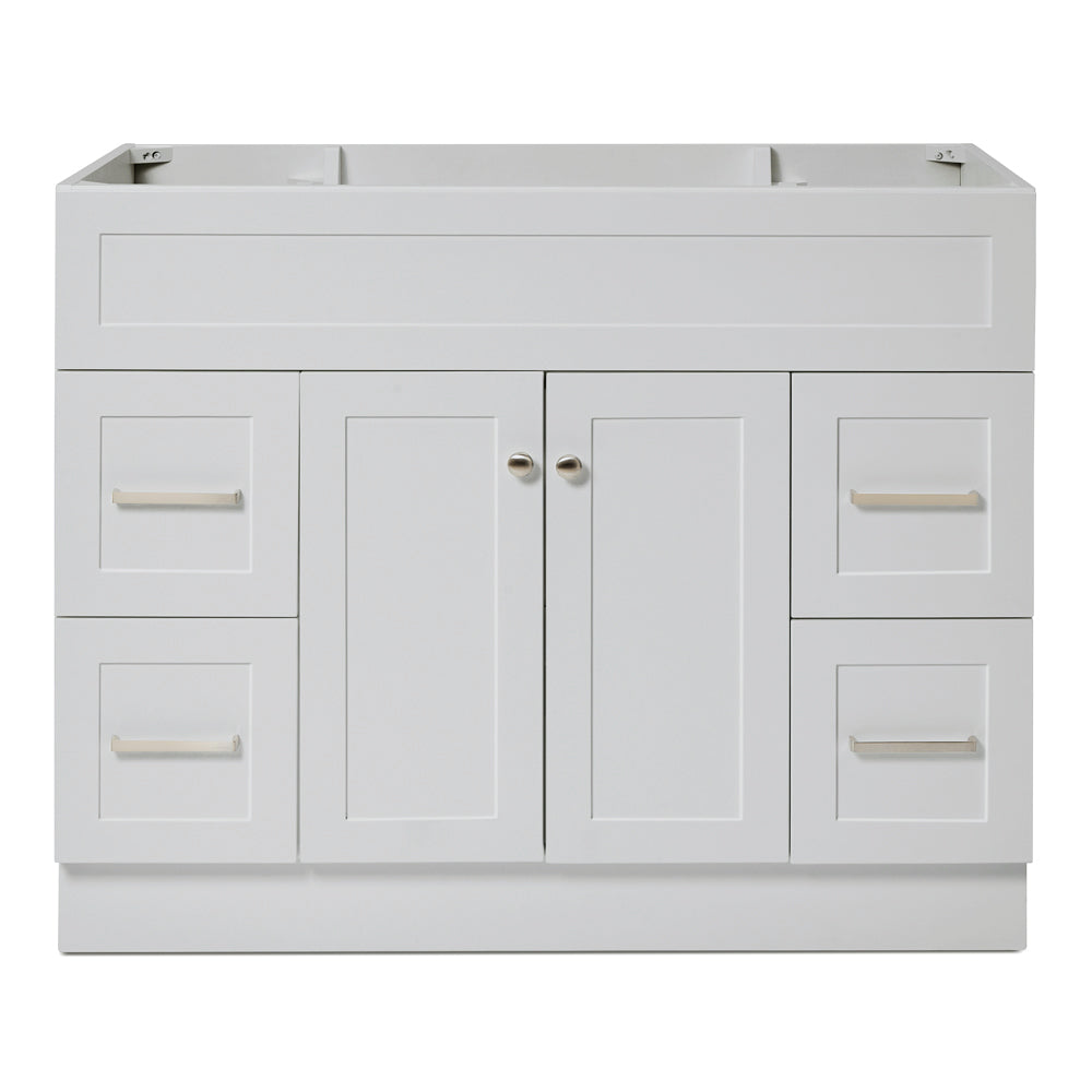 Bradford 42-inch Grey base cabinet on white back ground front view main image