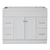 Bradford 42-inch Grey base cabinet on white back ground front view main image