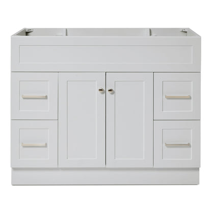 Bradford 42-inch Grey base cabinet on white back ground front view main image