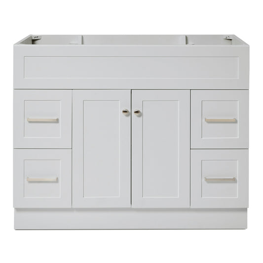 Bradford 42-inch Grey base cabinet on white back ground front view main image