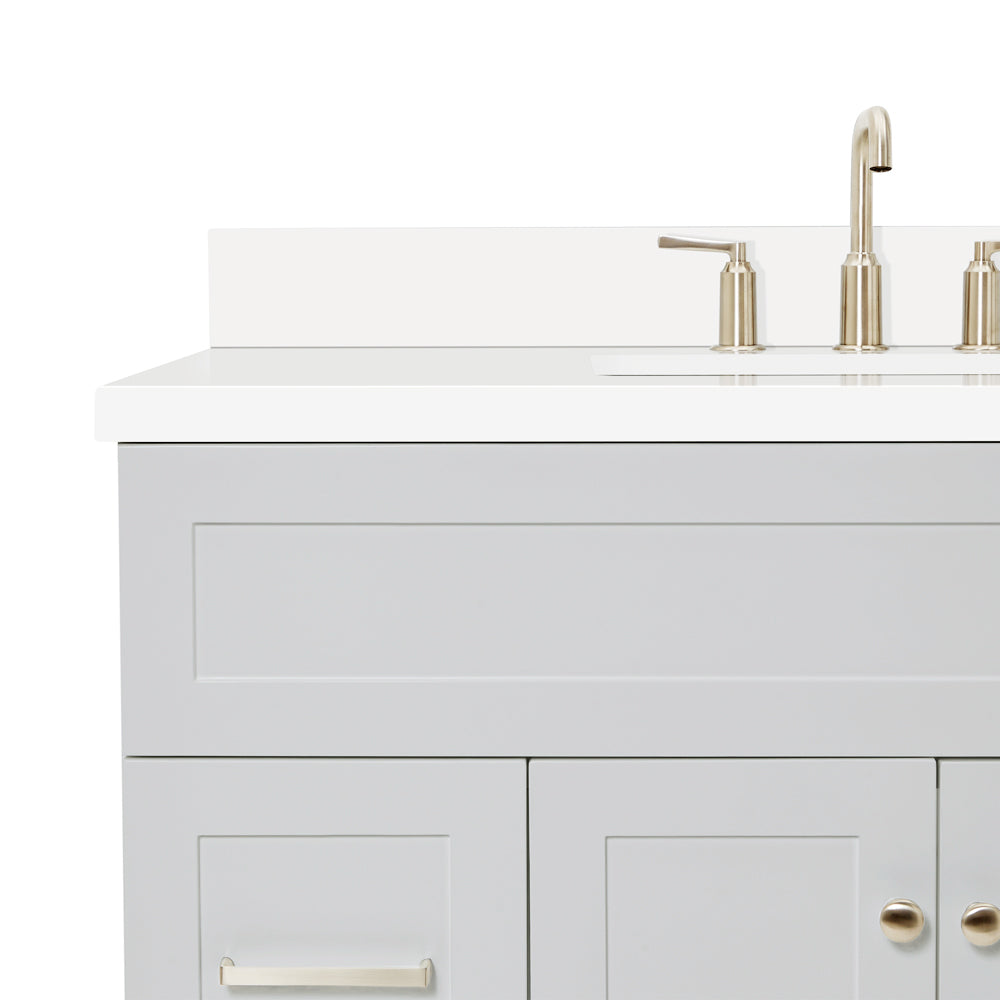 Bradford 42-Inch Grey bathroom vanity on white background – product photo 5