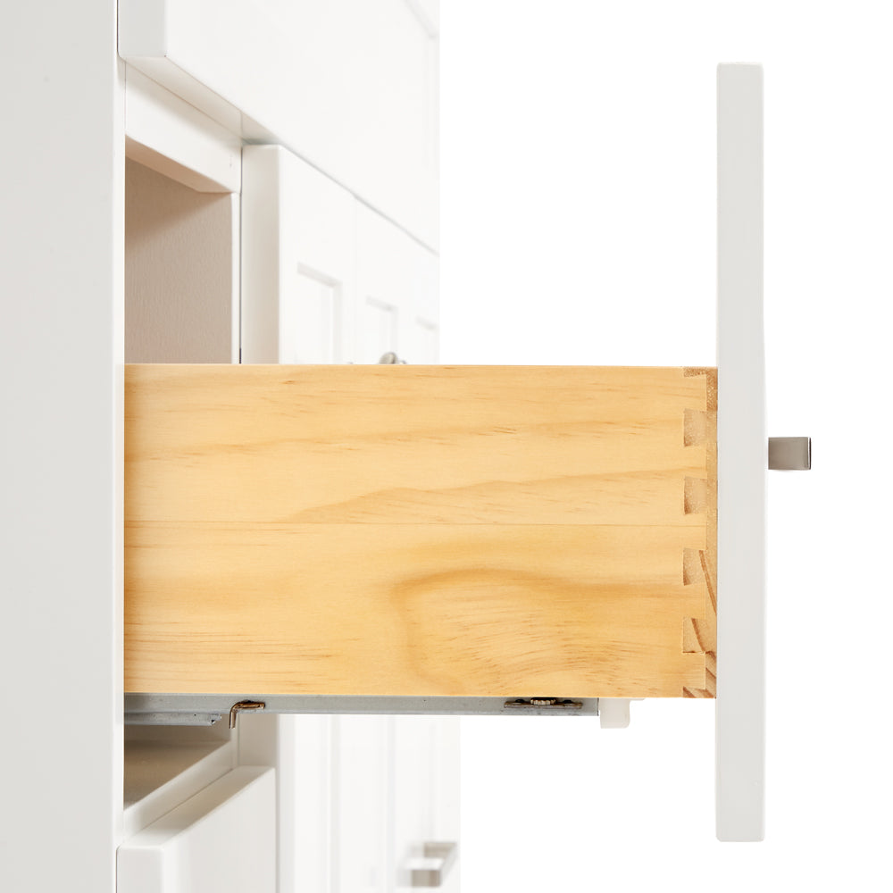 Bradford 42-Inch White bathroom vanity on white background – product photo 3