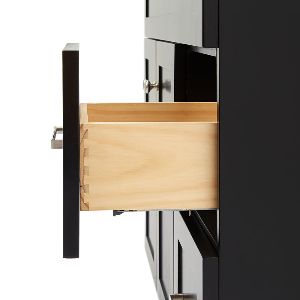 Bradford 42-Inch Black bathroom vanity on white background – product photo 4