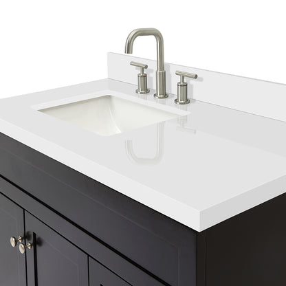 Bradford 42-Inch Black bathroom vanity on white background – product photo 5
