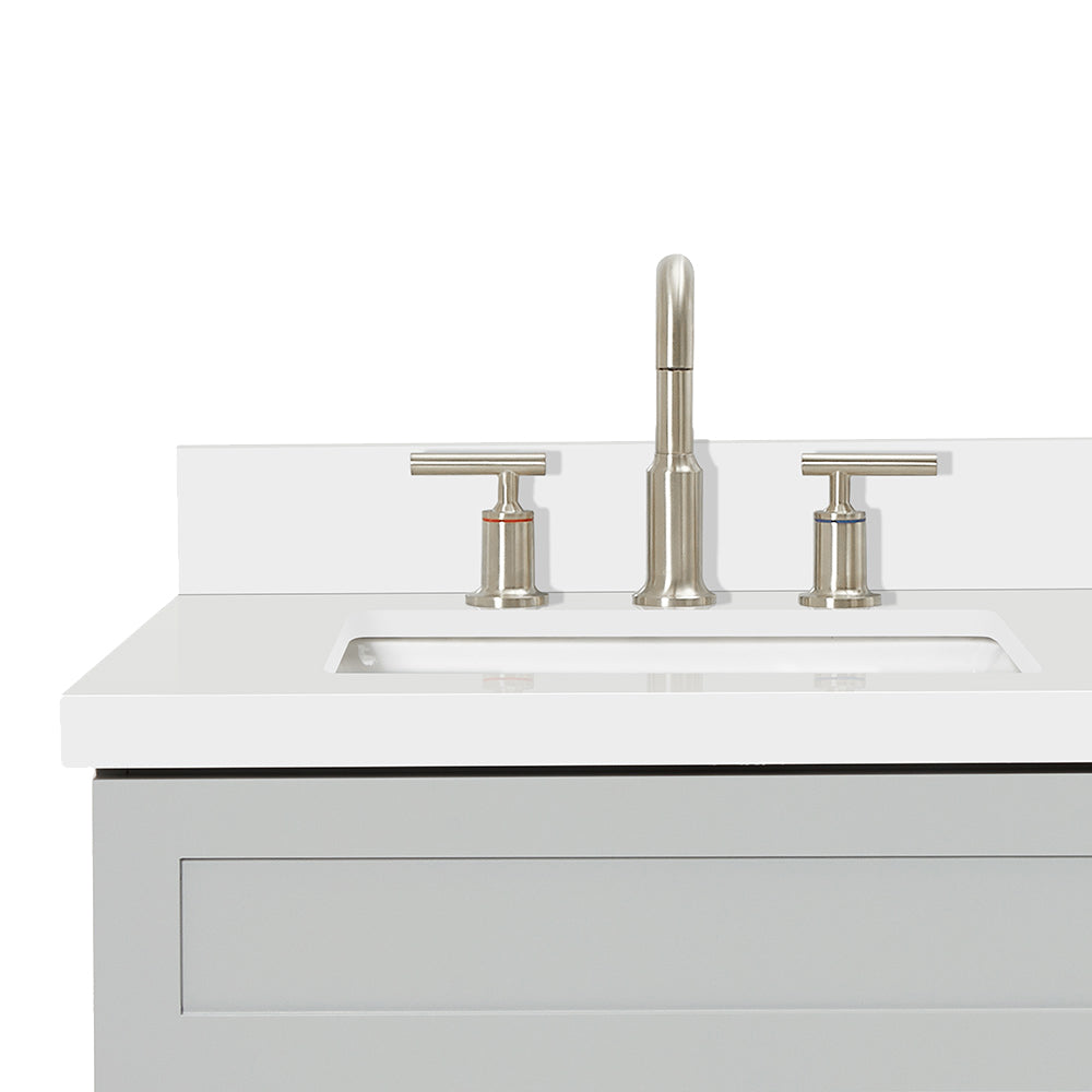 Bradford 42-Inch Grey bathroom vanity on white background – product photo 5