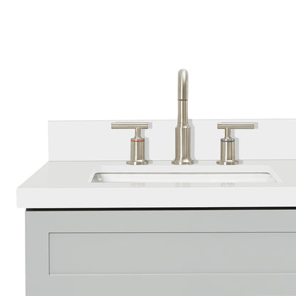 Bradford 42-Inch Grey bathroom vanity on white background – product photo 5
