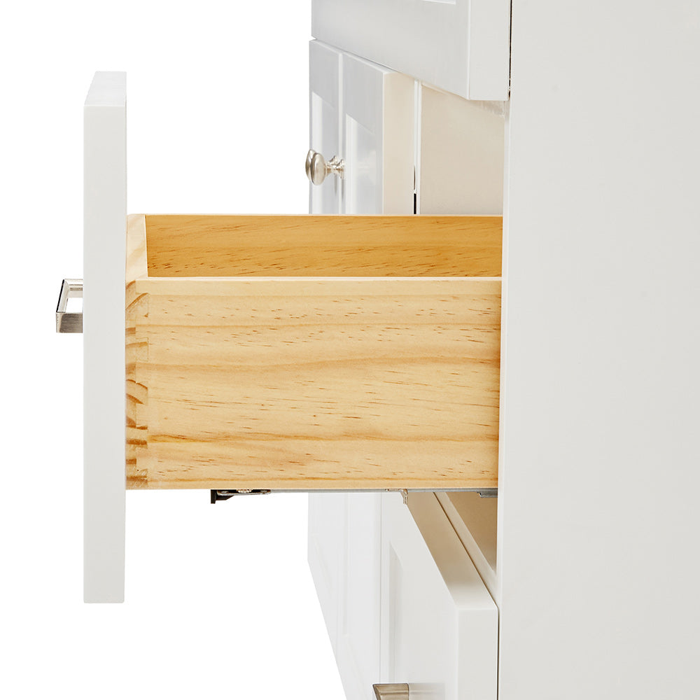 Bradford 42-Inch White bathroom vanity on white background – product photo 4