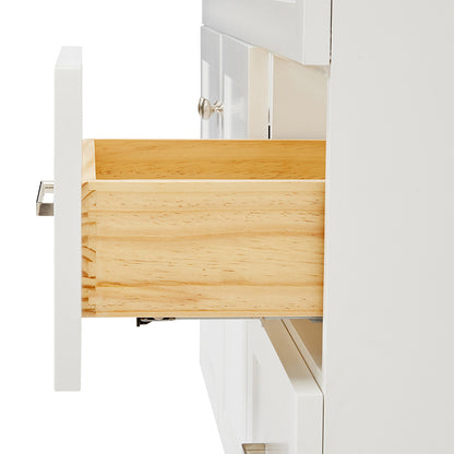 Bradford 42-Inch White bathroom vanity on white background – product photo 4