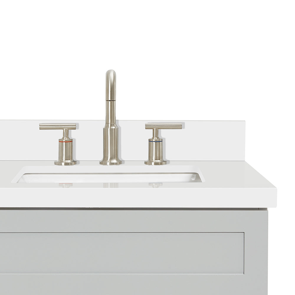 Bradford 42-Inch Grey bathroom vanity on white background – product photo 5