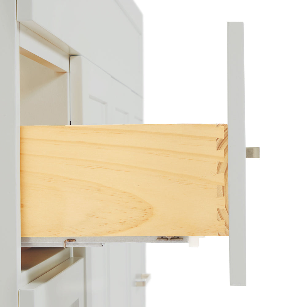 Bradford 48-inch Grey base cabinet on white back ground top down