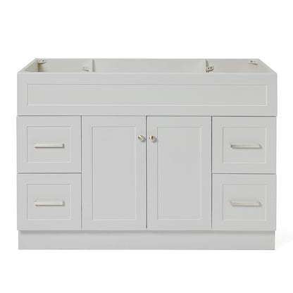 Bradford 48-inch Grey base cabinet on white back ground front view main image