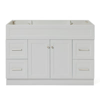 Bradford 48-inch Grey base cabinet on white back ground front view main image
