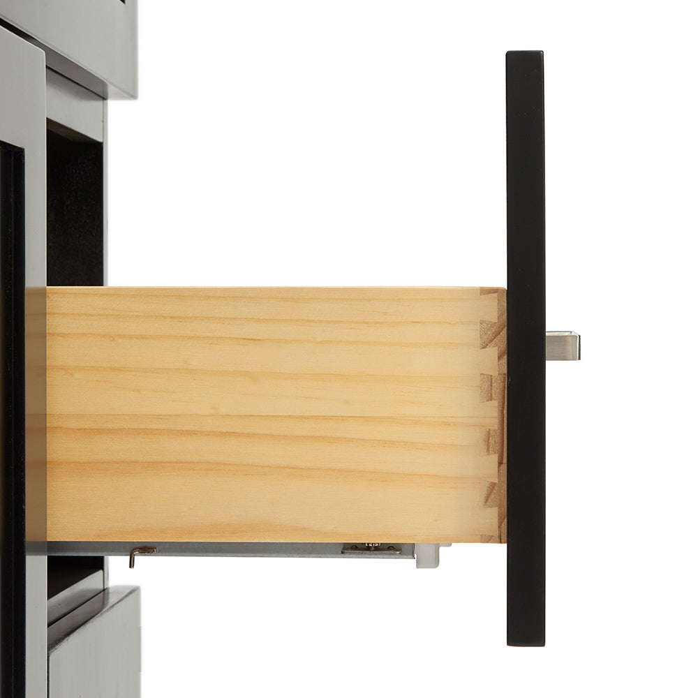 Bradford 48-Inch Black bathroom vanity on white background – product photo 3