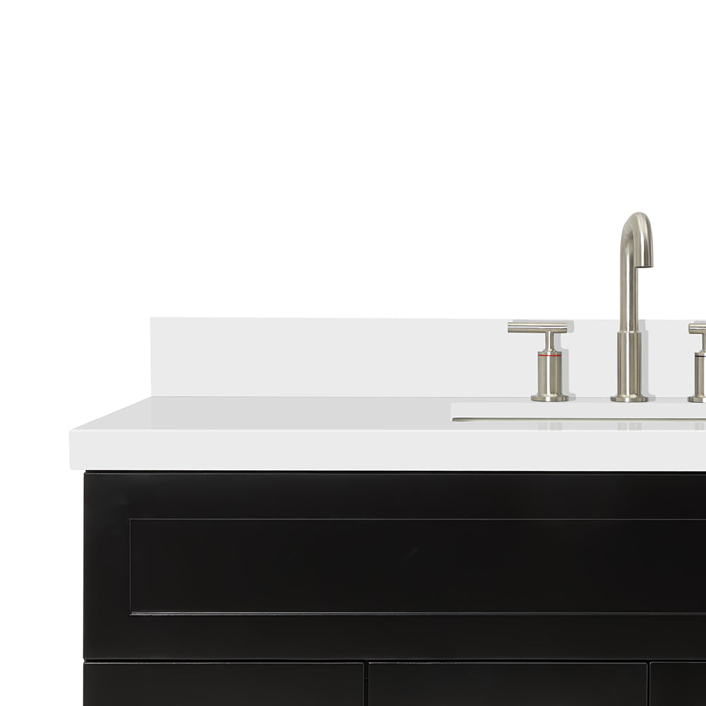 Bradford 48-Inch Black bathroom vanity on white background – product photo 5