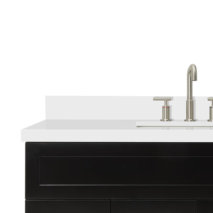 Bradford 48-Inch Black bathroom vanity on white background – product photo 5