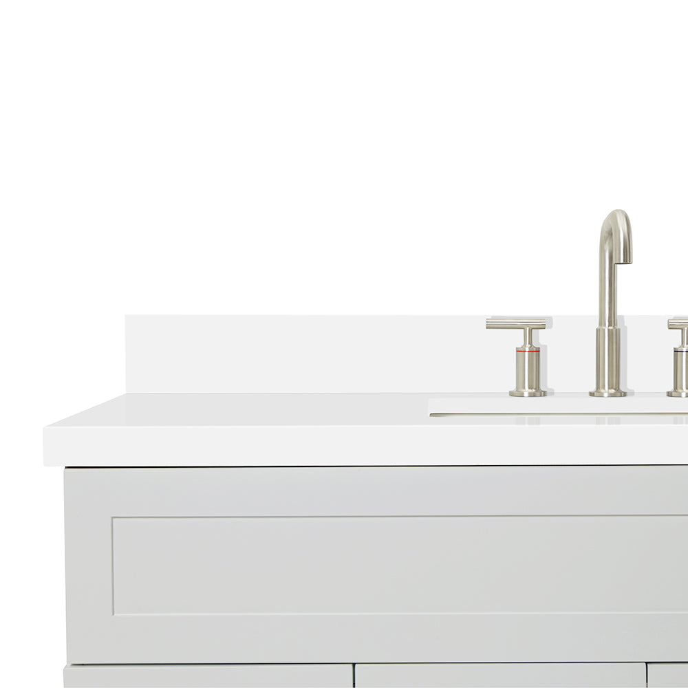 Bradford 48-Inch Grey bathroom vanity on white background – product photo 5