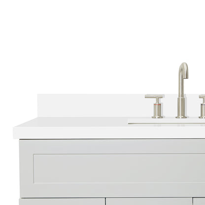 Bradford 48-Inch Grey bathroom vanity on white background – product photo 5