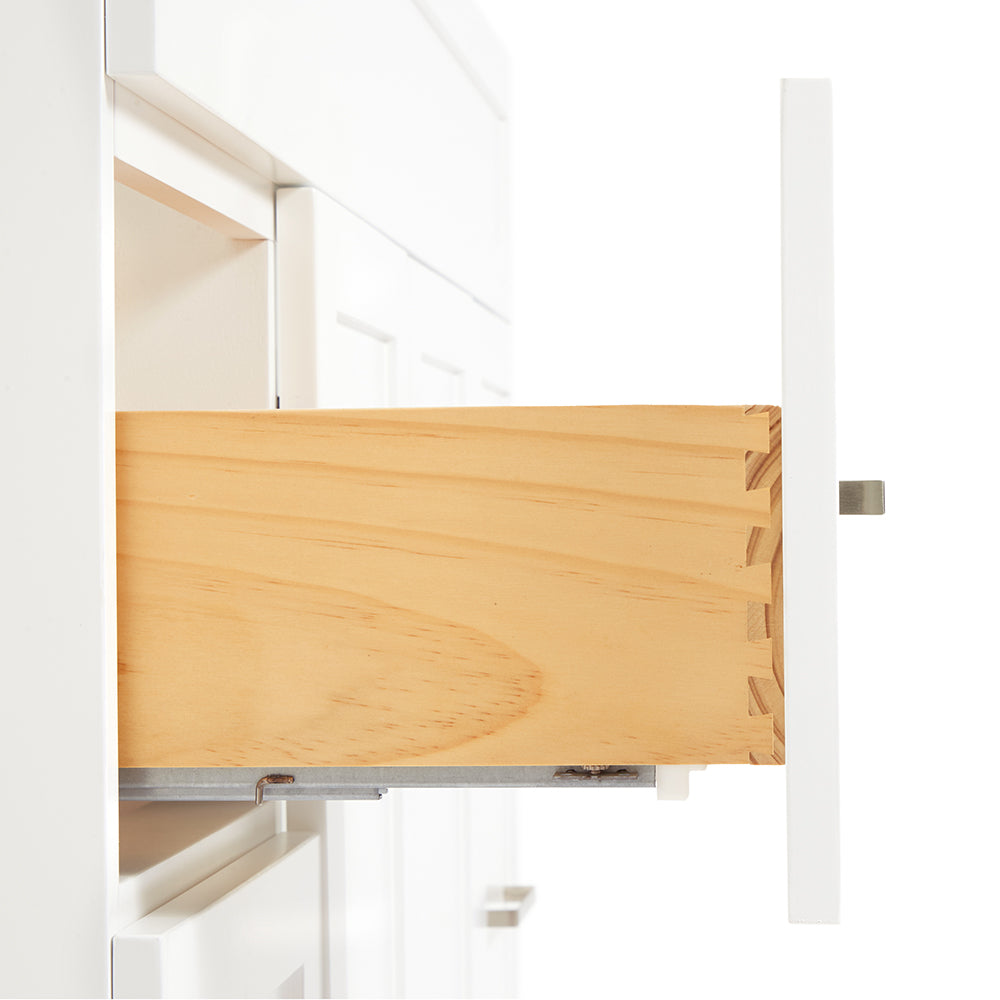 Bradford 48-Inch White bathroom vanity on white background – product photo 3