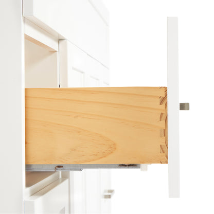 Bradford 48-Inch White bathroom vanity on white background – product photo 3