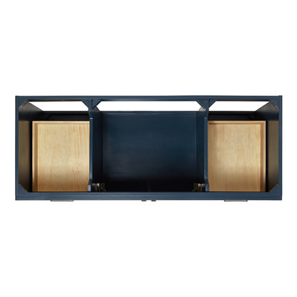 Bradford 54-inch Midnight Blue base cabinet on white back ground top down