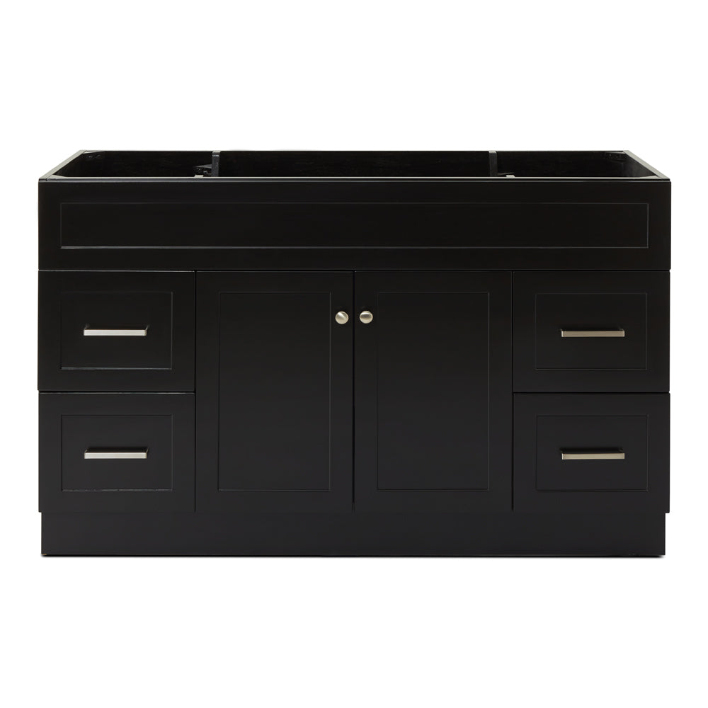 Bradford 54-inch Black base cabinet on white back ground front view main image