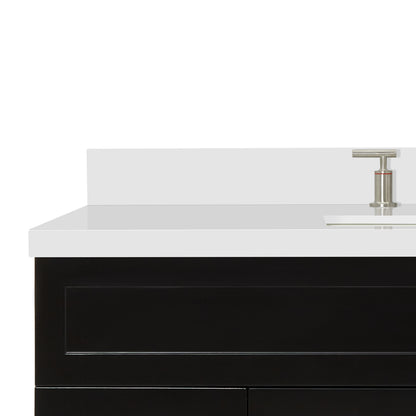 Bradford 54-Inch Black bathroom vanity on white background – product photo 4