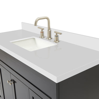 Bradford 54-Inch Black bathroom vanity on white background – product photo 5