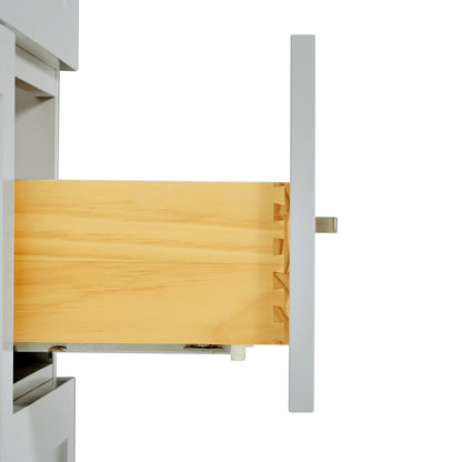 Bradford 54-Inch Grey bathroom vanity on white background – product photo 3