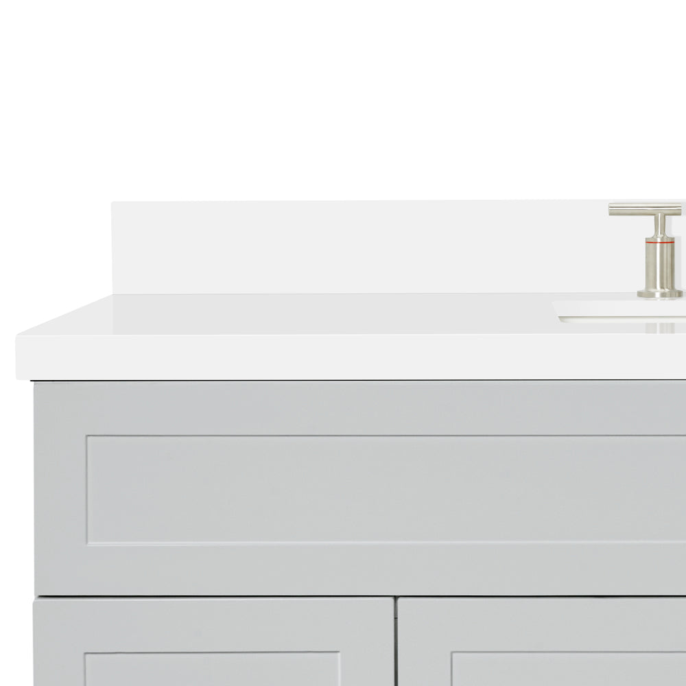 Bradford 54-Inch Grey bathroom vanity on white background – product photo 5
