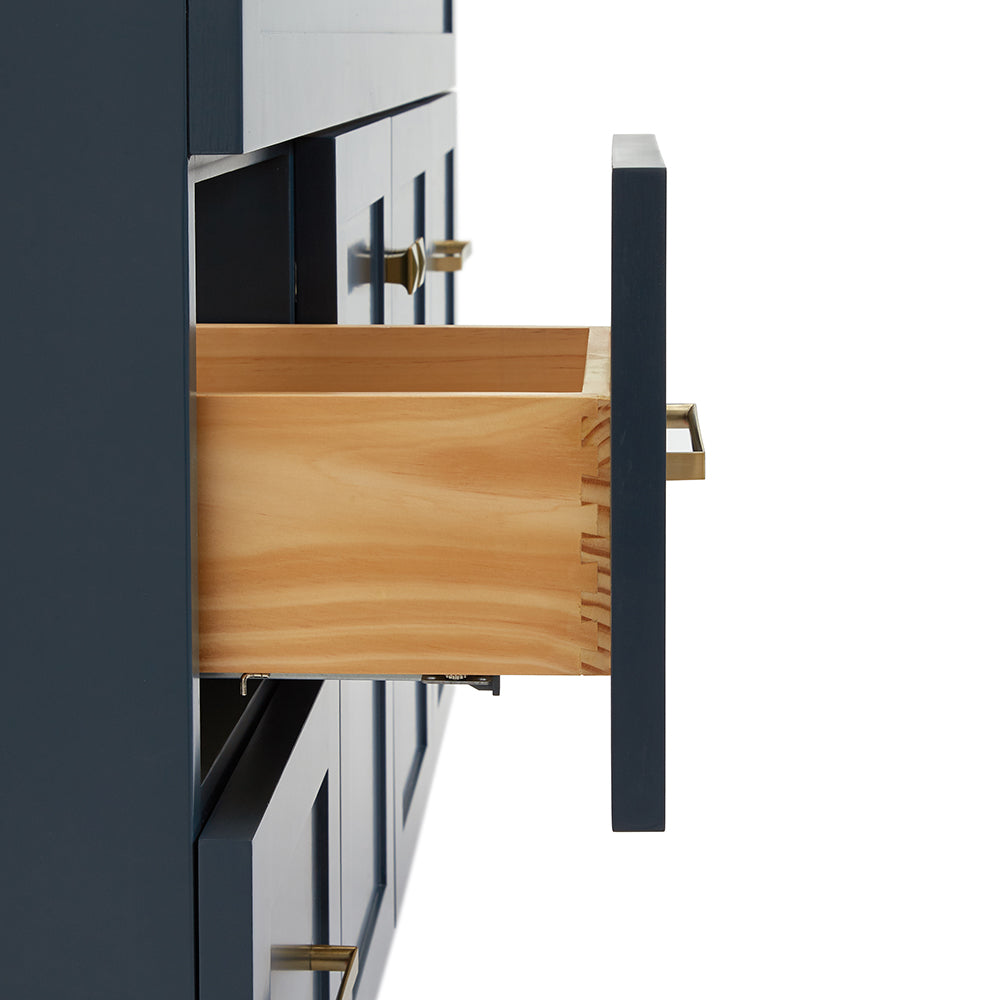 Bradford 54-Inch Midnight Blue bathroom vanity on white background – product photo 4