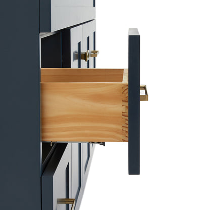 Bradford 54-Inch Midnight Blue bathroom vanity on white background – product photo 4