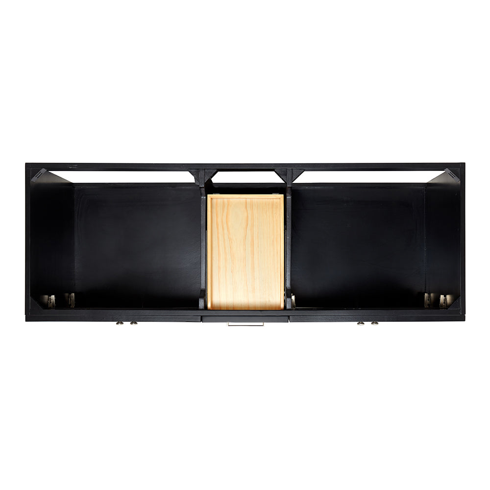 Bradford 60-inch Black base cabinet on white back ground top down