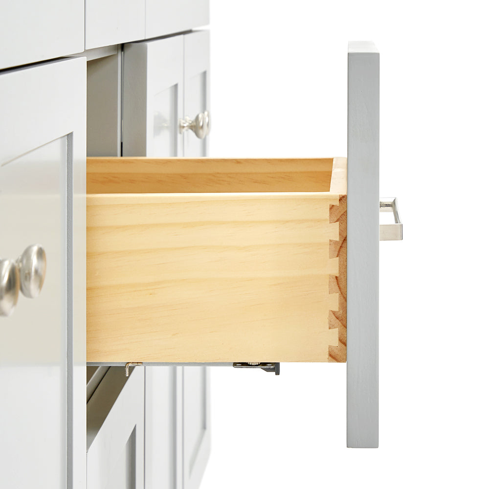 Bradford 60-inch Grey base cabinet on detail 1