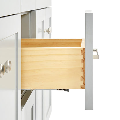 Bradford 60-inch Grey base cabinet on detail 1