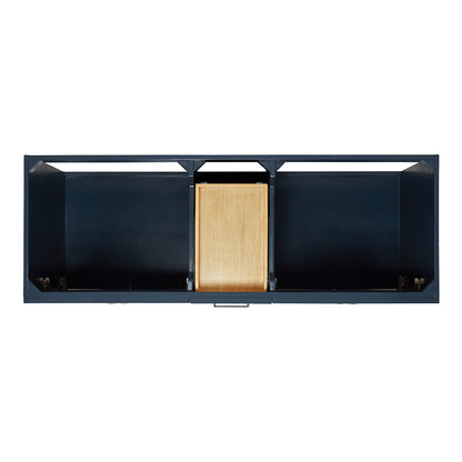 Bradford 60-inch Midnight Blue base cabinet on white back ground top down