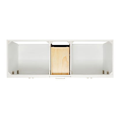 Bradford 60-inch White base cabinet on white back ground top down
