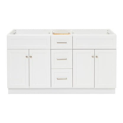 Bradford 60-inch White base cabinet on white back ground front view main image