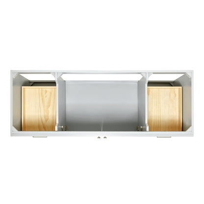 Bradford 60-inch Grey base cabinet on white back ground top down