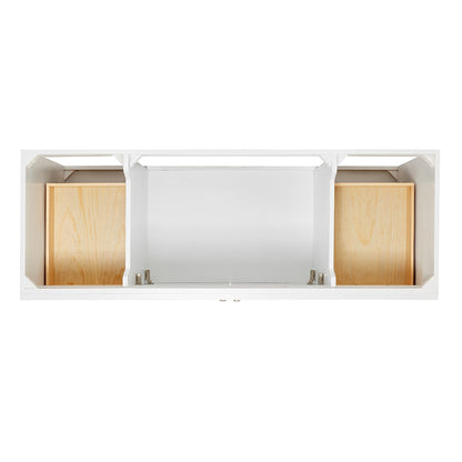 Bradford 60-inch White base cabinet on white back ground top down