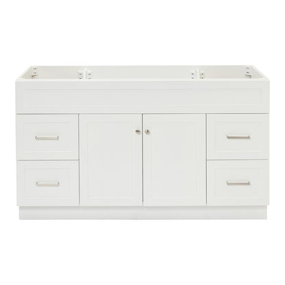 Bradford 60-inch White base cabinet on white back ground front view main image