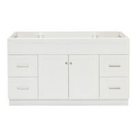 Bradford 60-inch White base cabinet on white back ground front view main image