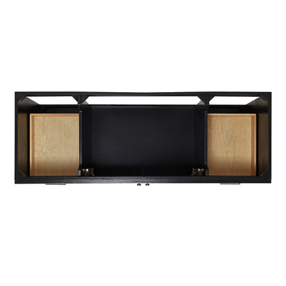 Bradford 60-Inch Black bathroom vanity on white background – product photo 3