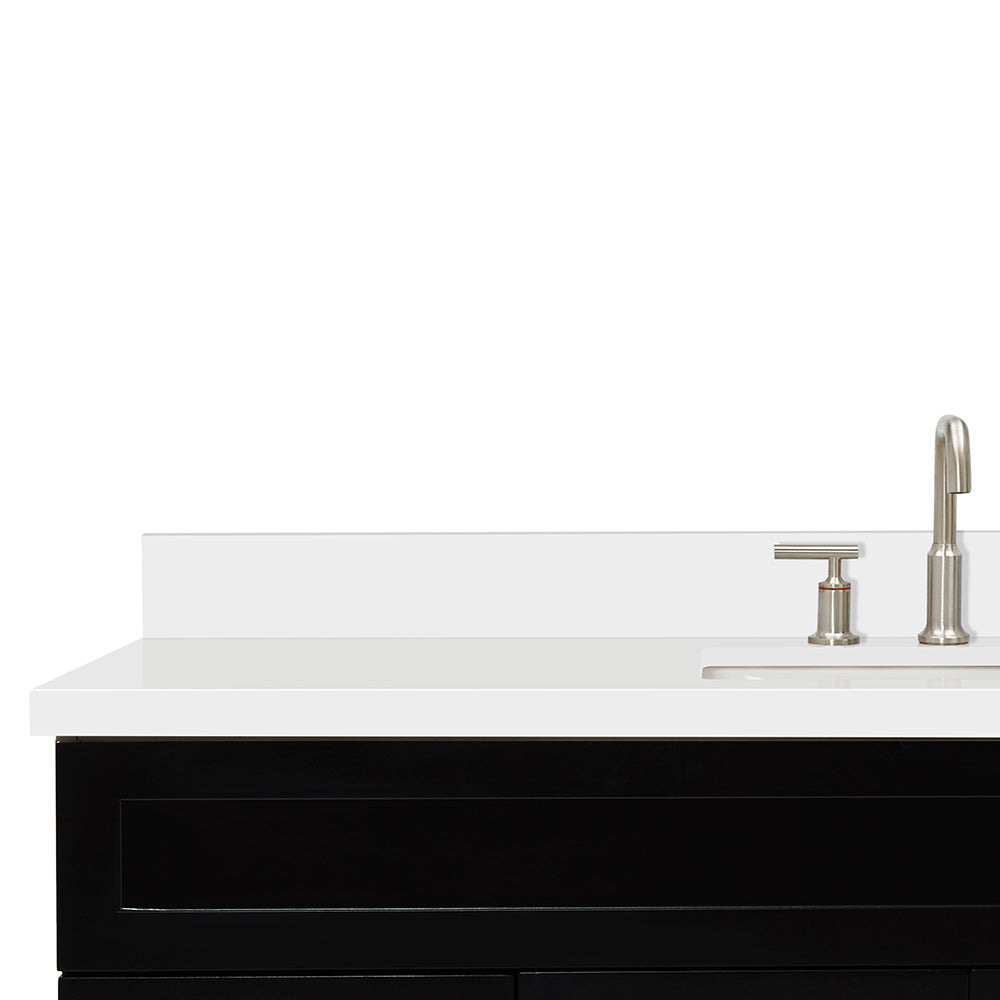 Bradford 60-Inch Black bathroom vanity on white background – product photo 5