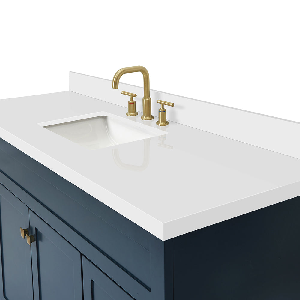 Bradford 60-Inch Midnight Blue bathroom vanity on white background – product photo 5