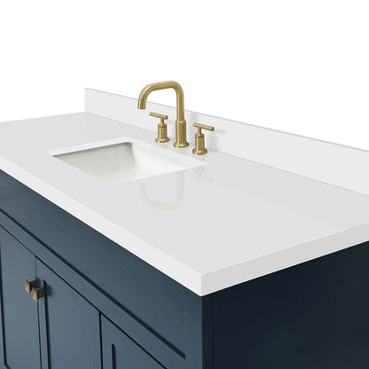 Bradford 60-Inch Midnight Blue bathroom vanity on white background – product photo 5