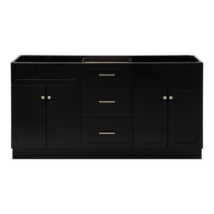 Bradford 66-inch Black base cabinet on white back ground front view main image