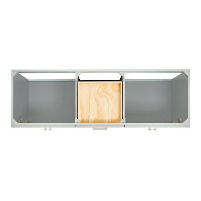 Bradford 66-inch Grey base cabinet on white back ground top down