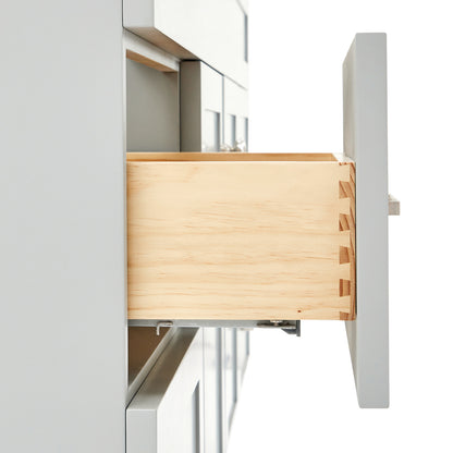 Bradford 66-inch Grey base cabinet on detail 1