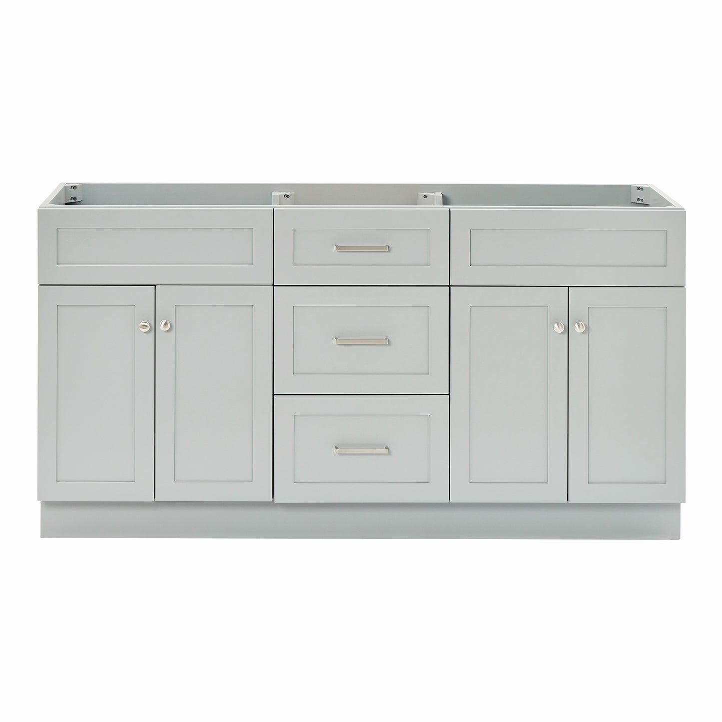 Bradford 66-inch Grey base cabinet on white back ground front view main image